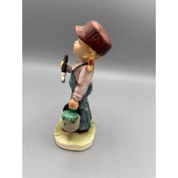 Vintage Bisque Girl Figurine with Paintbrush Homco Style Japan C-8743 5” - Picture 4 of 6